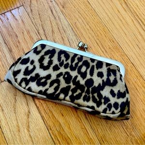 Banana Republic small leopard clutch